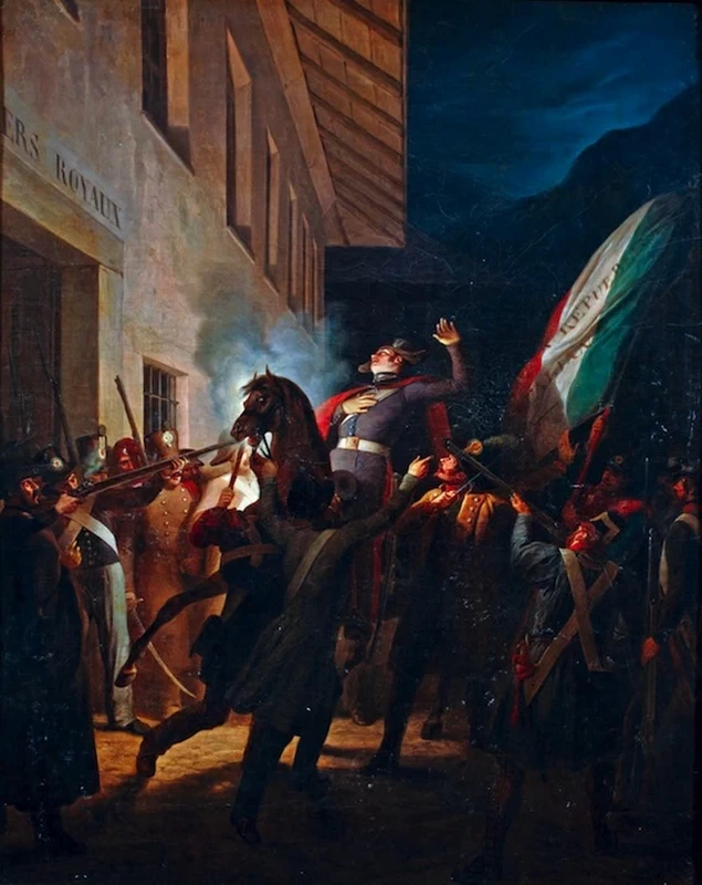 L'eroica morte del Carabiniere a Cavallo Giovanni Battista Scapaccino - Museo Storico dell'Arma dei Carabinieri, Roma